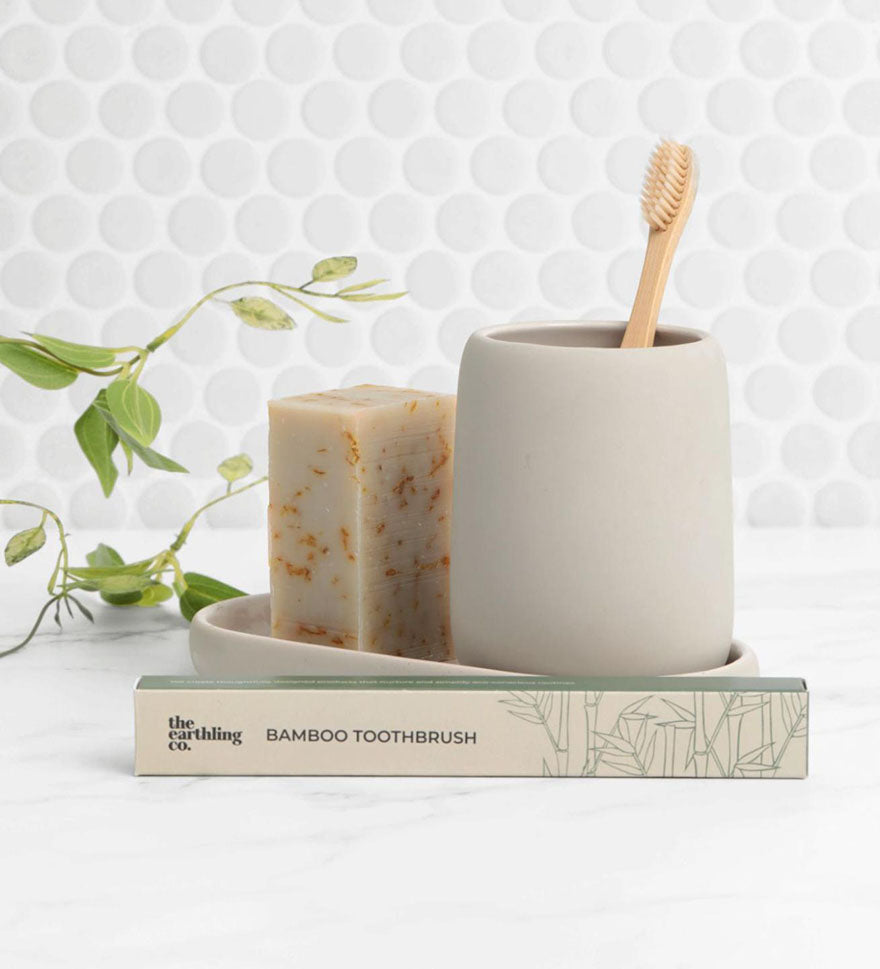 bamboo toothbrush holder